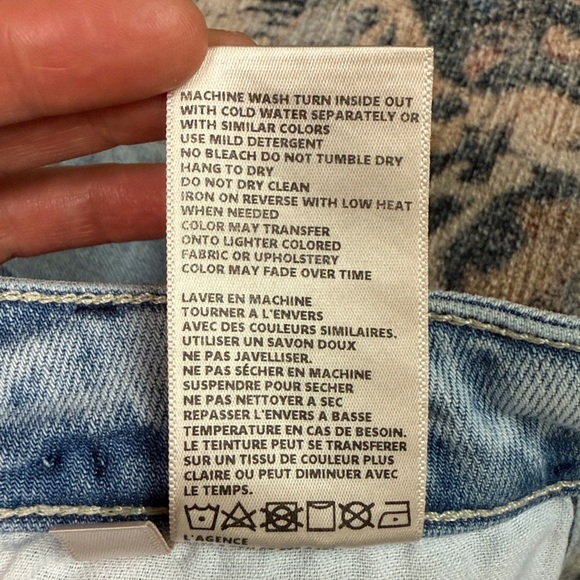 L’AGENCE Ruth Raw Hem Straight Leg Jeans Size 30 - Picture 10 of 11